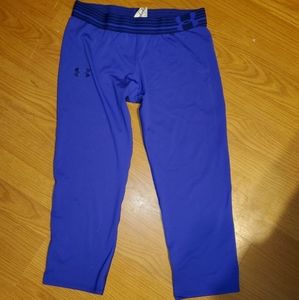 Under Armour purple youth XL Heat Gear Capri